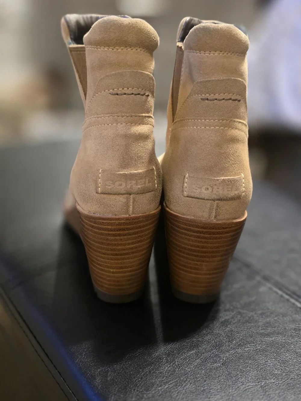 Sorel Wedge Ankle Booties in Light Taupe Size 8.5